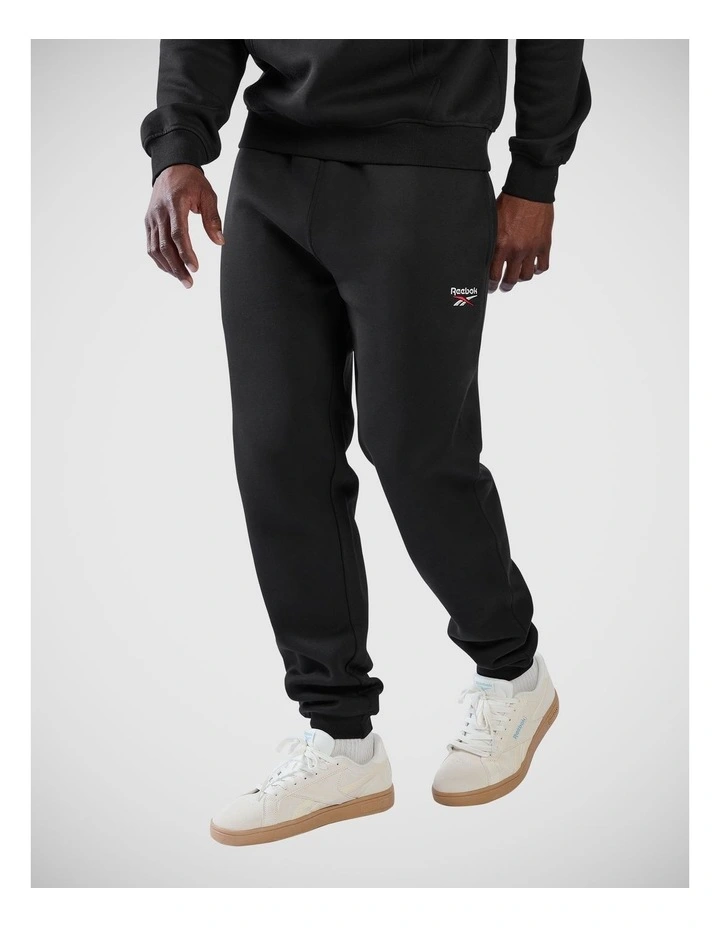 Id 2 Colour Logo Fleece Cuffed Jog Pant Black image 1