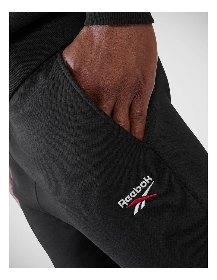 Id 2 Colour Logo Fleece Cuffed Jog Pant Black image 4