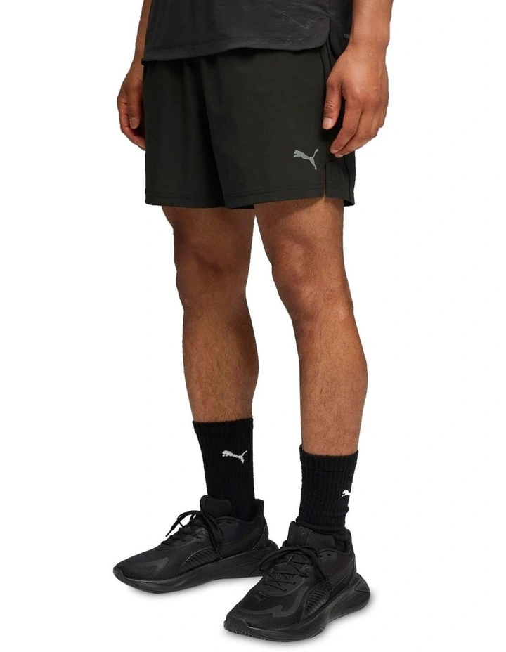 M Tech Training Stretch Woven Shorts 5 inch in Black image 3