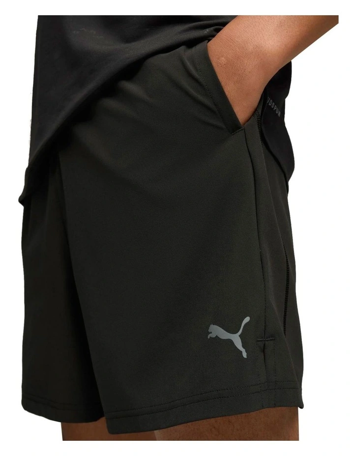 M Tech Training Stretch Woven Shorts 5 inch in Black image 4