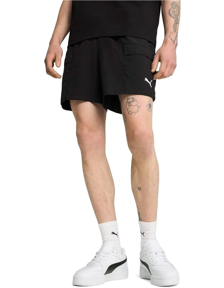 Wardrobe Ess Relaxed Cargo Shorts 6 Wv in Black image 1