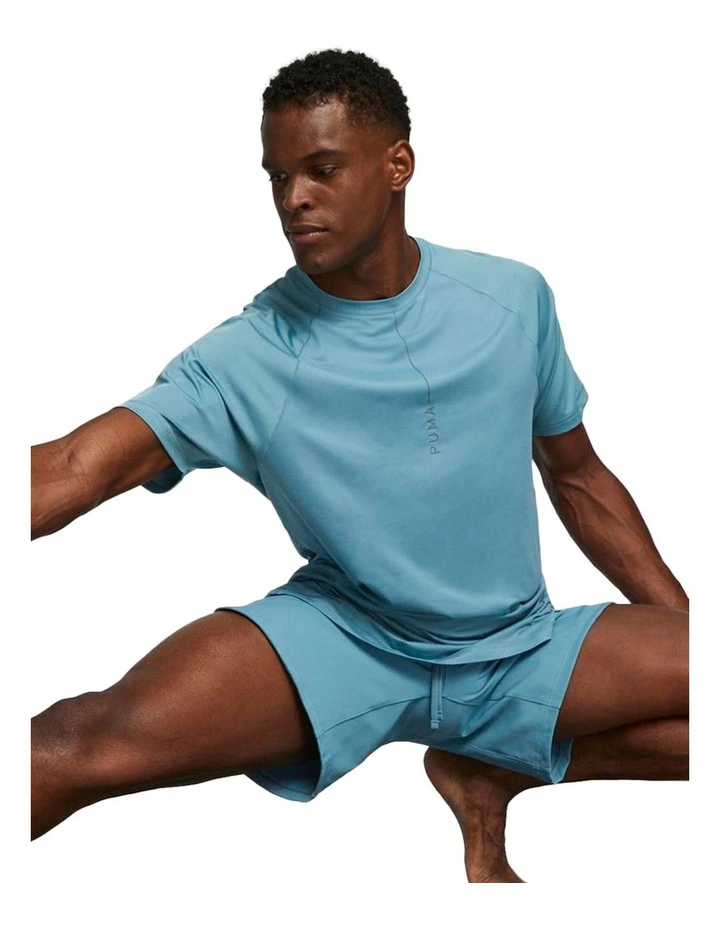 M Studio Yogini Lite Solid Tee in Bold Blue image 2