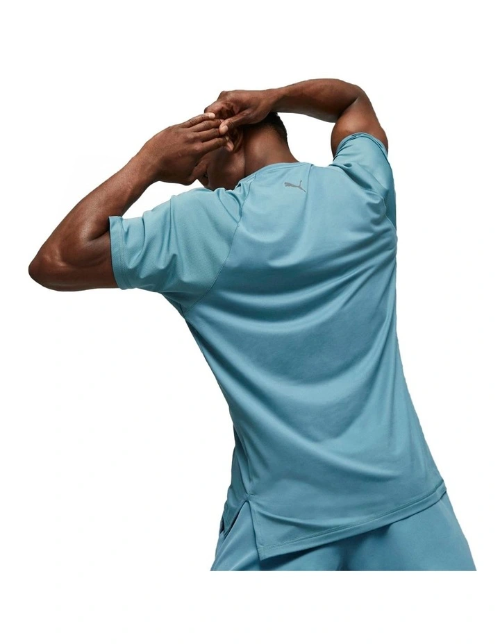 M Studio Yogini Lite Solid Tee in Bold Blue image 3