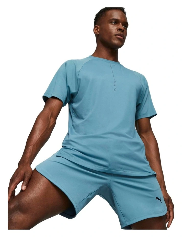 M Studio Yogini Lite Solid Tee in Bold Blue image 4