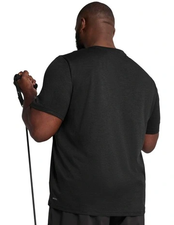 M Tad Essentials Heather Cat Tee in Black