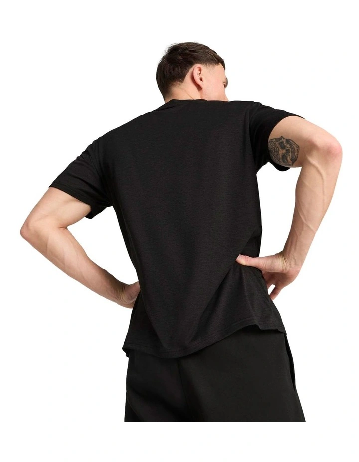 M Tad Essentials Heather Cat Tee in Black image 4