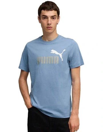 Ess 2 Color No.1 Logo Tee in Blue