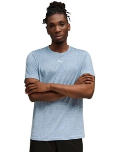 M Tad Essentials Heather Tee in Blue