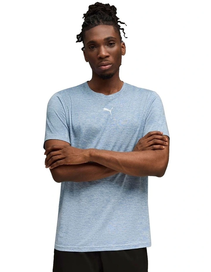 M Tad Essentials Heather Tee in Blue image 1