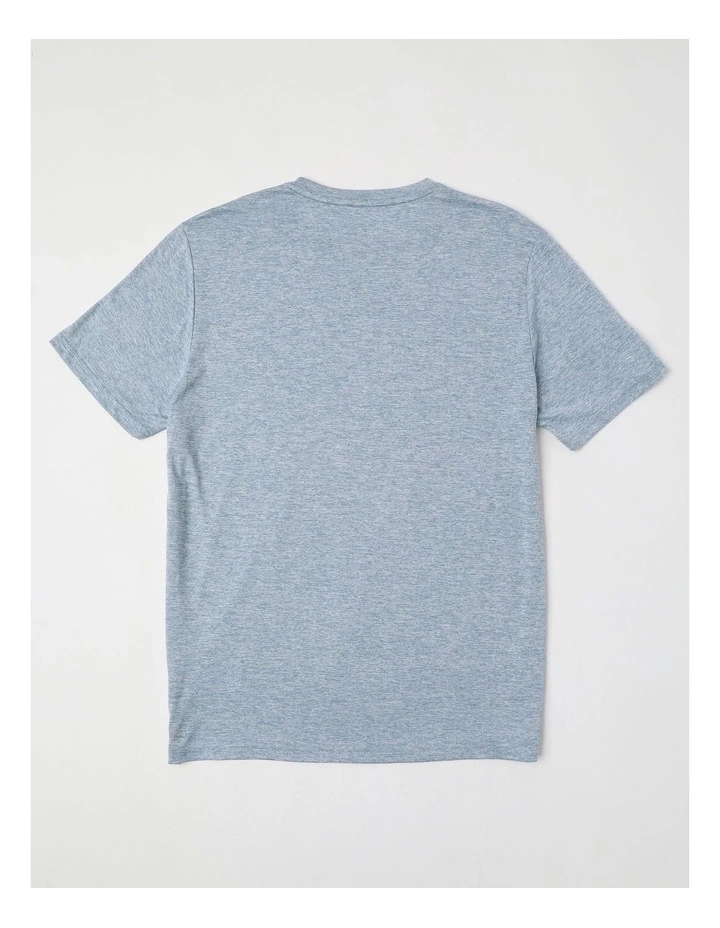 M Tad Essentials Heather Tee in Blue image 3