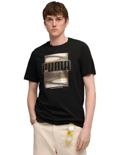 Graphic Foil Tee in Black
