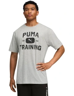 M Graphics Train Logo Relaxed Tee in Grey