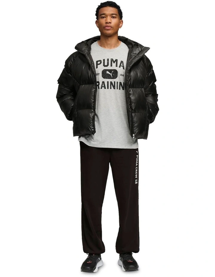 M Graphics Train Logo Relaxed Tee in Grey image 3