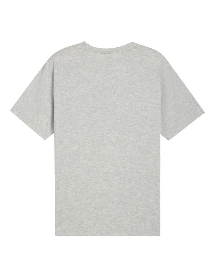 M Graphics Train Logo Relaxed Tee in Grey image 5