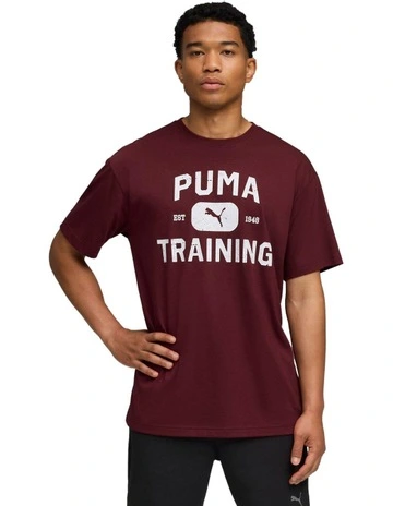 M Graphics Train Logo Relaxed Tee in Red