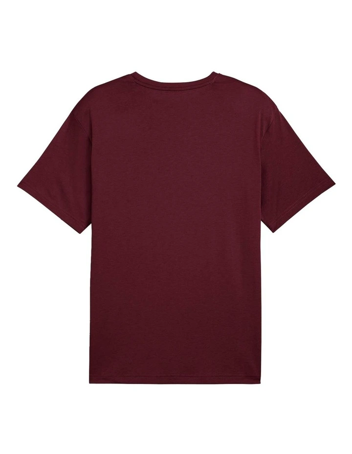 M Graphics Train Logo Relaxed Tee in Red image 5