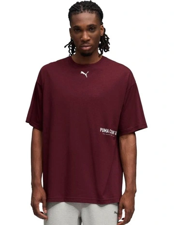 M Graphic Oversize Tee in Red