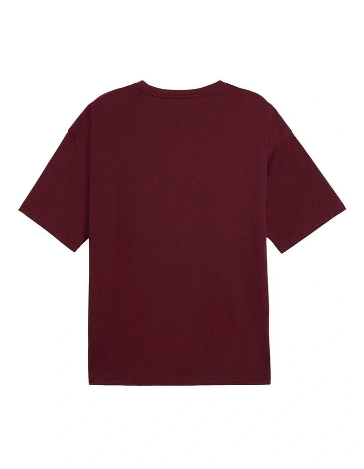 M Graphic Oversize Tee in Red image 5