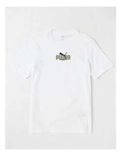 Graphic Wording Tee in White