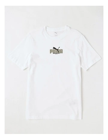 Graphic Wording Tee in White