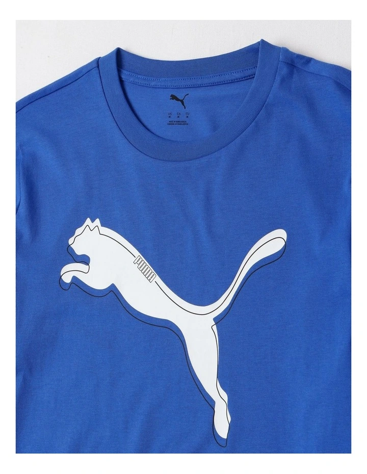 Graphic Cat Logo Tee in Blue image 2