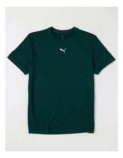 M Tad Essentials Heather Cat Tee in Green