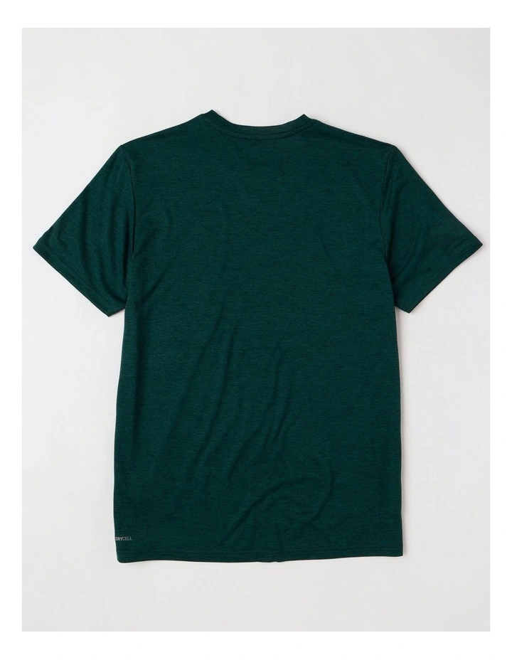M Tad Essentials Heather Cat Tee in Green image 3