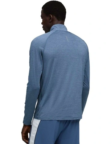 M Run Velocity Cloudspun 1/4 Zip T-shirt in Dark Indigo-Heather