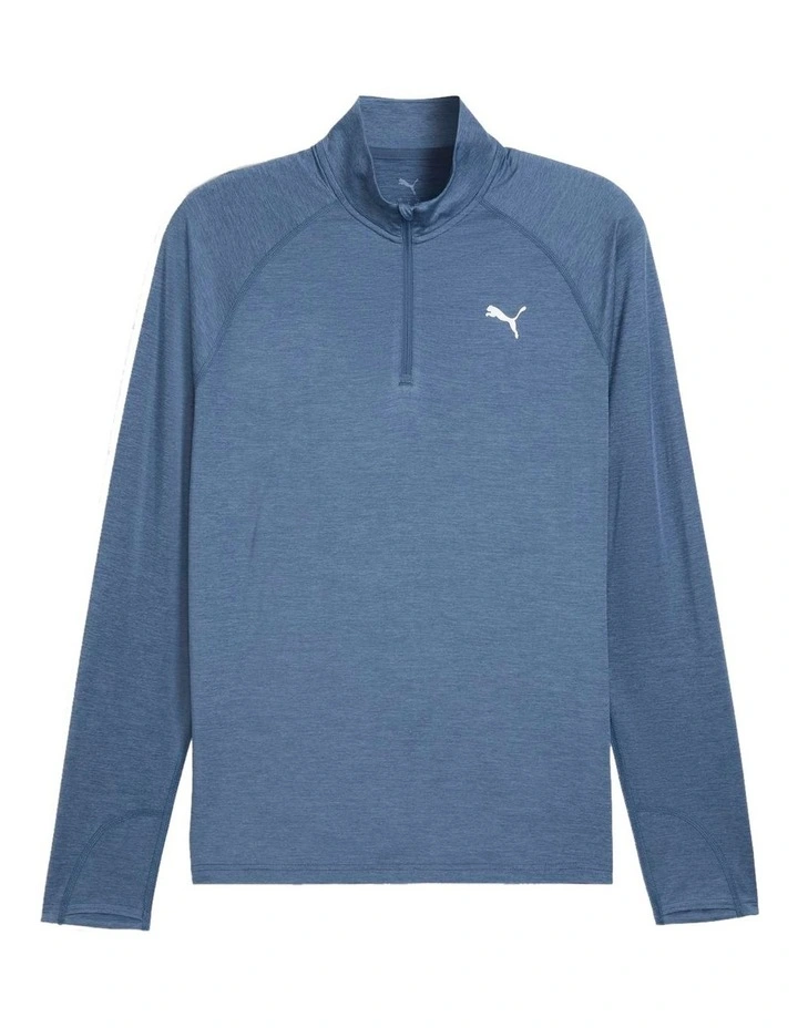 M Run Velocity Cloudspun 1/4 Zip T-shirt in Dark Indigo-Heather image 4