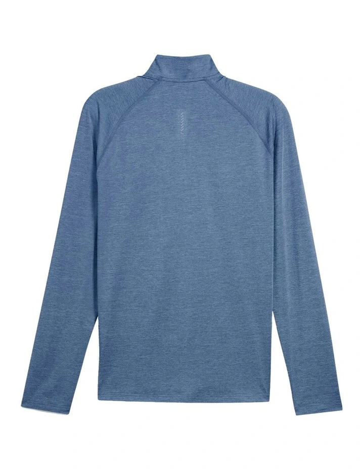 M Run Velocity Cloudspun 1/4 Zip T-shirt in Dark Indigo-Heather image 5