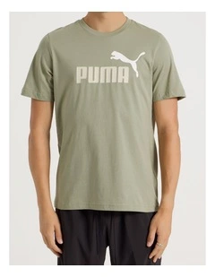 Essential 2 Color No.1 Logo Tee in Grey