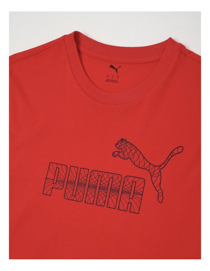 Graphic No.1 Logo Tee in Red image 2