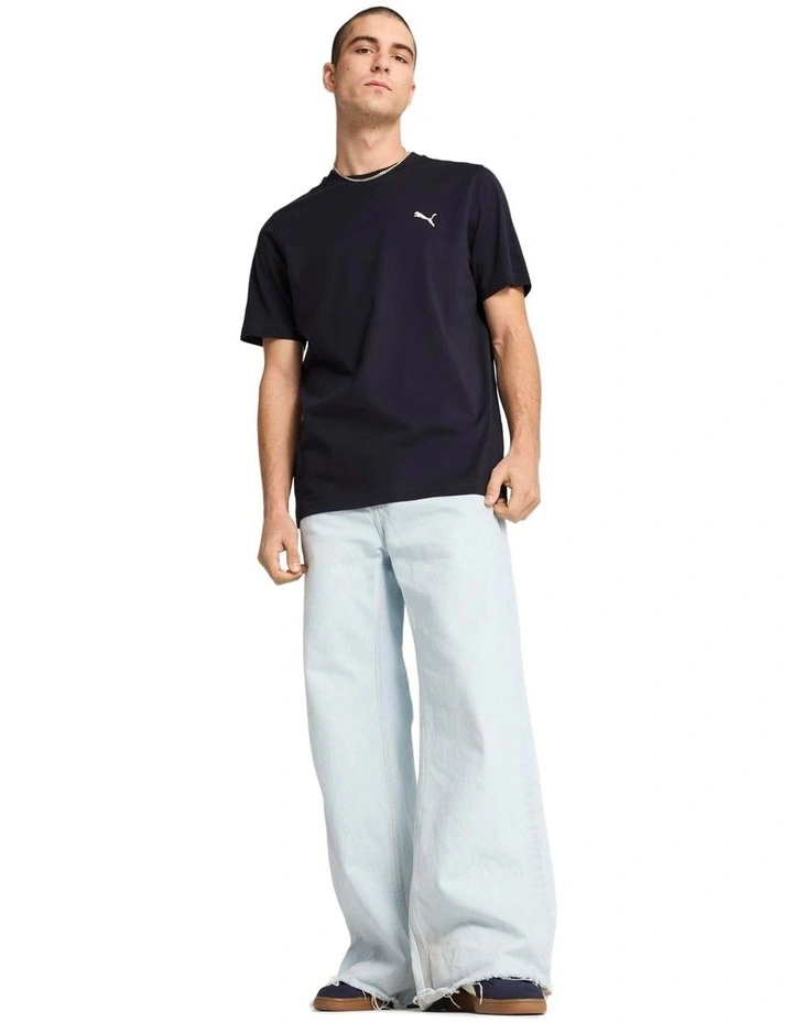 Ess Small Logo Tee in Navy image 3