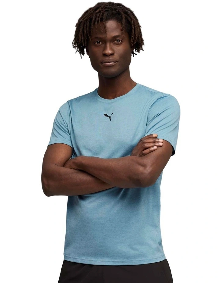 Essentials Heather Cat Tee in Baltic Sea Blue Heat image 1