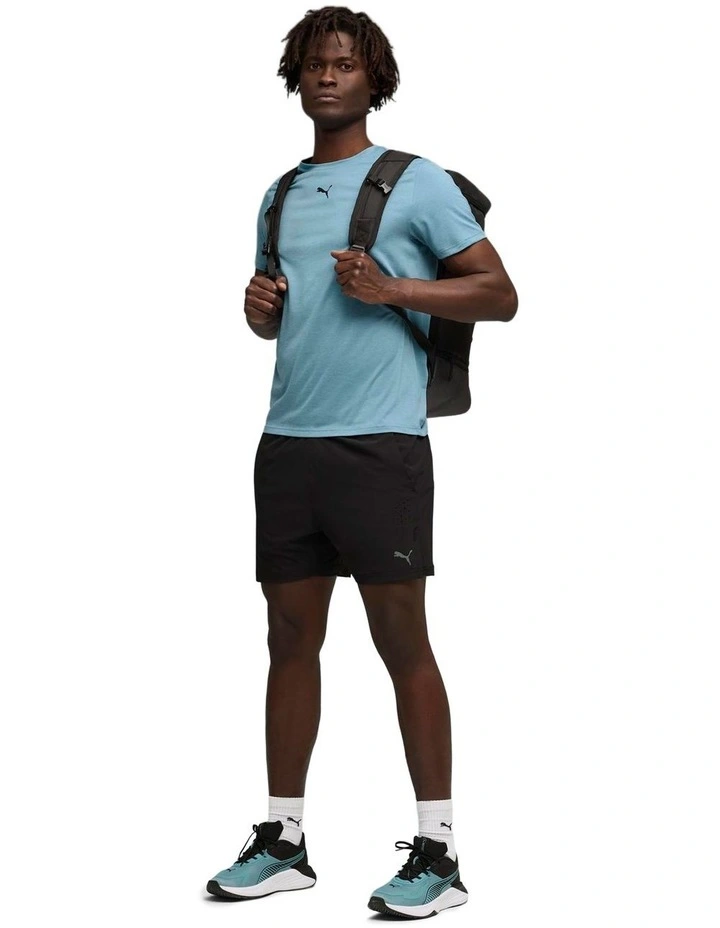 Essentials Heather Cat Tee in Baltic Sea Blue Heat image 3