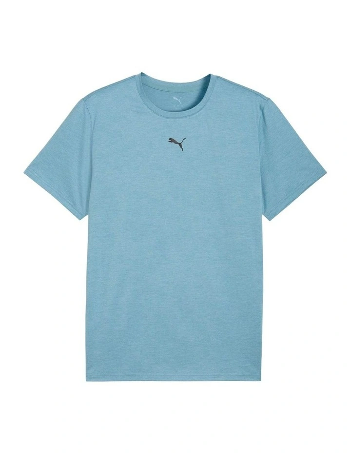 Essentials Heather Cat Tee in Baltic Sea Blue Heat image 4