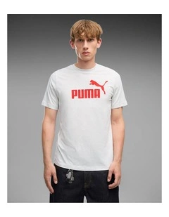 Ess No. 1 Logo Tee White Glow Heather
