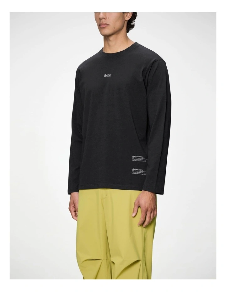 Classic Long Sleeve T-Shirt Rains in Black image 3