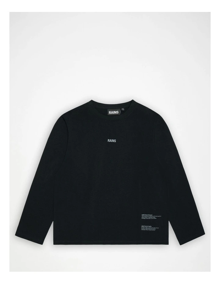 Classic Long Sleeve T-Shirt Rains in Black image 4