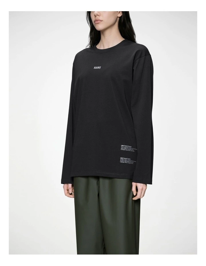 Classic Long Sleeve T-Shirt Rains in Black image 7