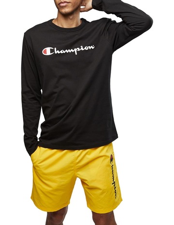 Champion Script Long Sleeve Tee White 