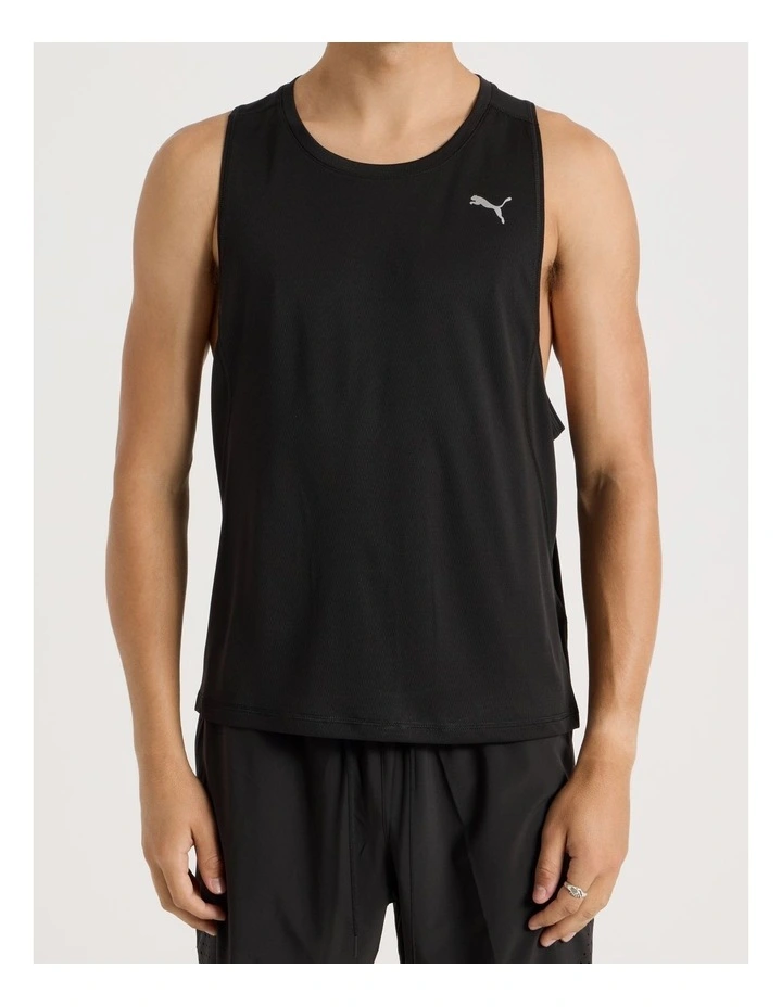 M Polyester Run Velocity Tank in Black image 1