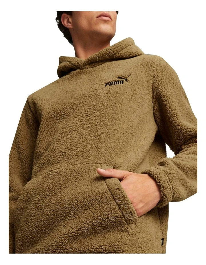 Essential Elevated Sherpa Hoodie in Chocolate Chip image 3