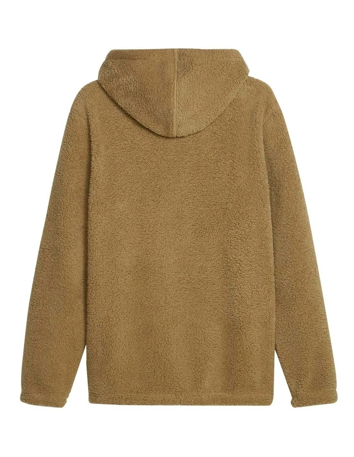 Essential Elevated Sherpa Hoodie in Chocolate Chip image 7