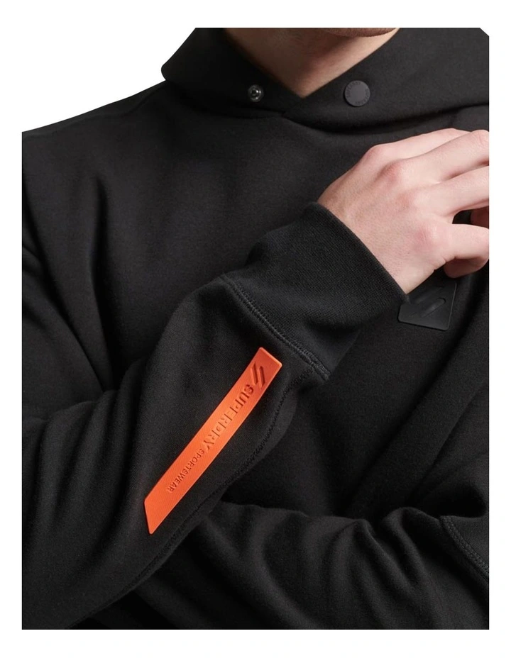 Code Tech Relaxed Hoodie in Black image 3