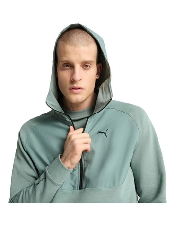 Tech Half Zip Hoodie in Green