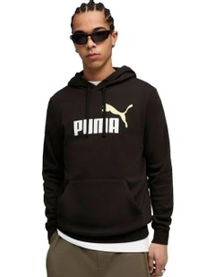 Ess 2 Color No. 1 Logo Hoodie Fl in Black