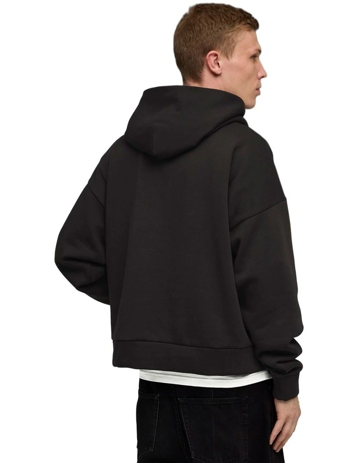 Wardrobe Ess Boxy Hoodie Fl in Black image 2