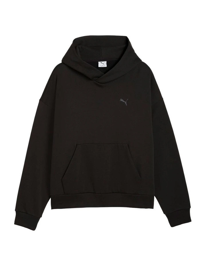 Wardrobe Ess Boxy Hoodie Fl in Black image 4