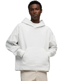 Wardrobe Ess Boxy Hoodie Fl in White